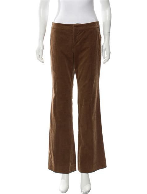 brown beige striped flare pants gucci corduroy|farfetch Gucci pants.